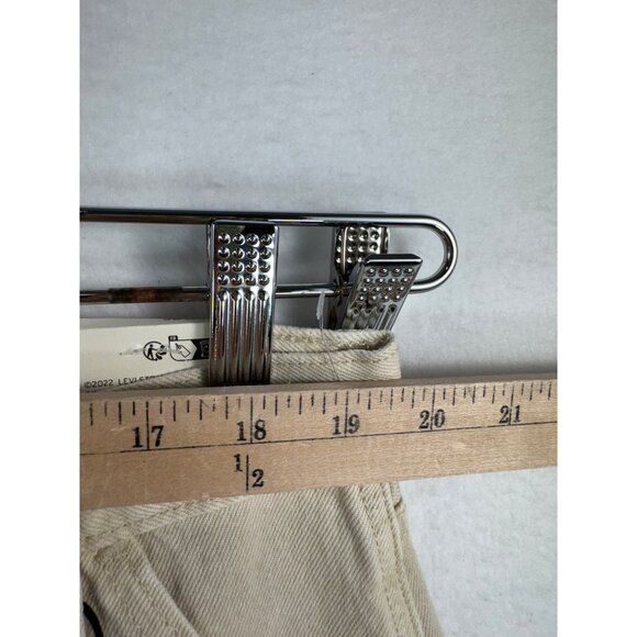 Levis 555‎ Relaxed Straight Utility jeans cream baggy carpenter 90s sz 38x32 - Picture 4 of 9